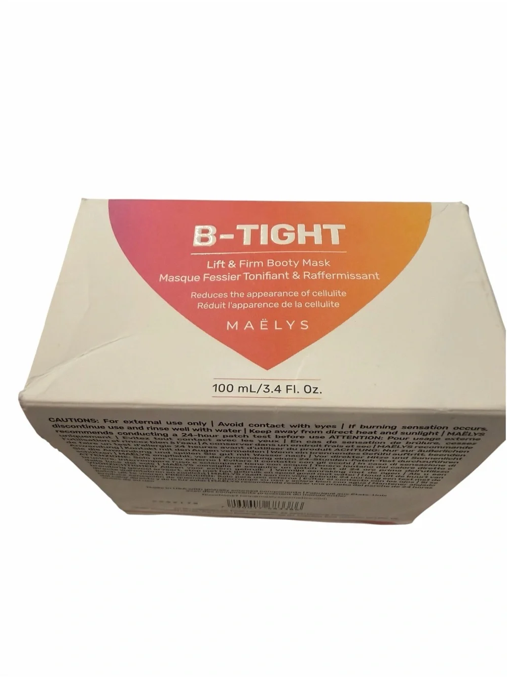 Maelys B-TIGHT Lift & Firm Booty Mask Sealed Firms Tones Reduce Cellulite Look